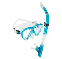 Cressi Ikarus + X-Hale Mask Snorkel Set -Alvey shop Cressi Ikarus X Hale Snorkelling Combo clear aquamarine