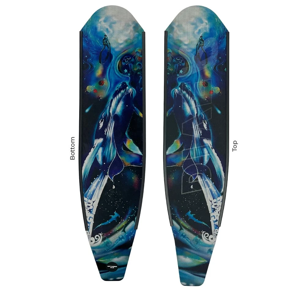 DiveR Carbon 'Zoe's Whale' Soft Fin Blades 4 DiveR Carbon 'Zoe's Whale' Soft Fin Blades - Image 2