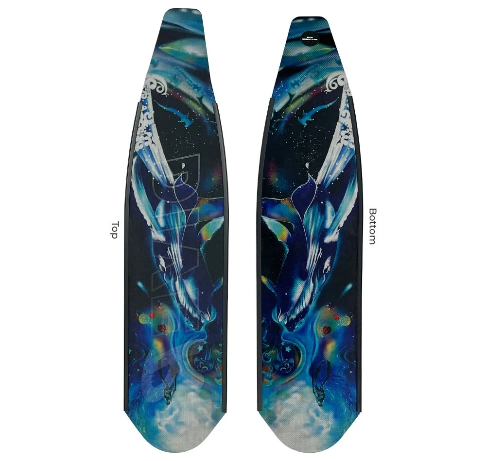 DiveR Carbon 'Zoe's Whale' Soft Fin Blades 3 DiveR Carbon 'Zoe's Whale' Soft Fin Blades