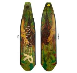DiveR Innegra Carbon Green Mermaid Soft Fin Blades