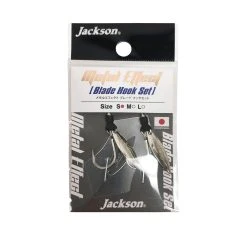 Jackson Metal Effect Blade Assist Hook Set 2pk Silver 7 Jackson Metal Effect Blade Assist Hook Set 2pk Silver -Alvey shop jackson metal effect hook set size s