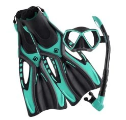 Ocean Pro Ceduna Mask, Fin & Snorkel Set -Alvey shop ocean pro ceduna mask snorkel fin set teal