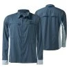 Shimano Pro Stretch Vented Fishing Shirt Navy -Alvey shop shimano pro stretch vented fishing shirt navy front back