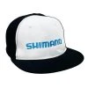 Shimano Black/White Flat Cap -Alvey shop shimano promo hat black white