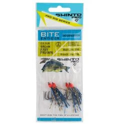 Shinto Pro Bite Enticer Paternoster Mutsu Circle Rig 2pk Size #4 -Alvey shop shinto pro bite enticer paternoster mutsu circle hook rig col raw prawn