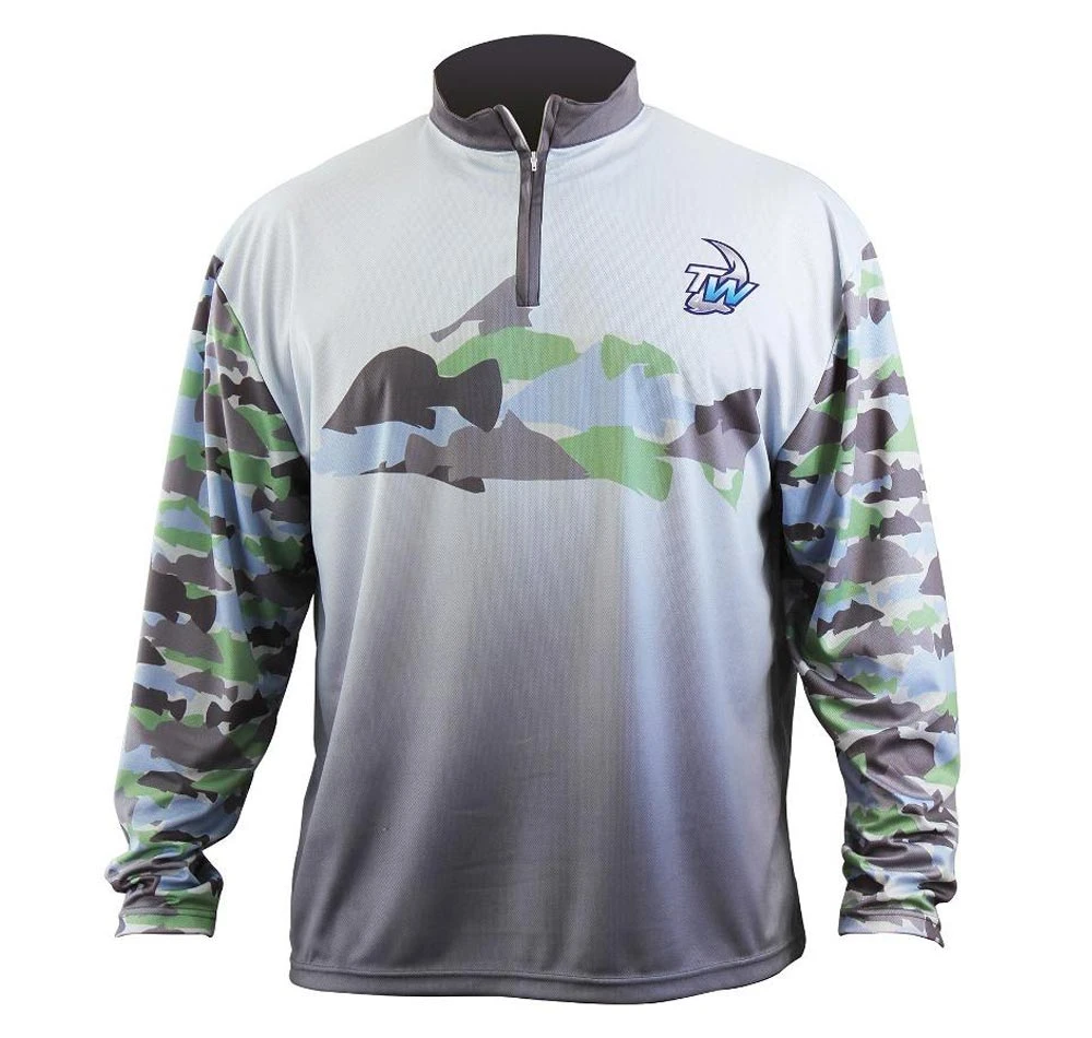 Tackle World Camo Barra Kids Fishing Shirt 3 Tackle World Camo Barra Kids Fishing Shirt