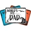 Yeti 'World's Best Dad' Stickers -Alvey shop yeti worlds best dad stickers